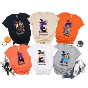 Customized Name Letter Halloween Shirt