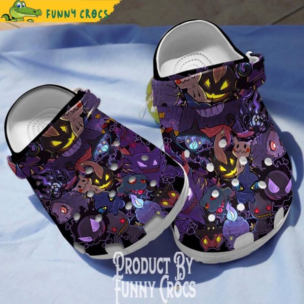 Dark Type Pokemon Crocs Shoes