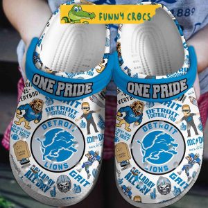 Detroit Lions One Pride Crocs Shoes