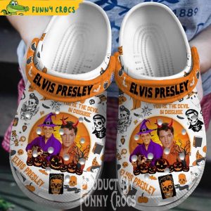 Elvis Presley Halloween Pumpkin Crocs Shoes 1