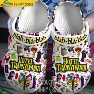 Blah Blah Blah Hotel Transylvania Crocs Shoes is perfect for anyone who loves to show off their love for their favorite cartoons while also enjoying the comfort and support that Crocs are known for.