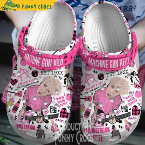 Machine Gun Kelly Pink Hair Crocs Shoes 2