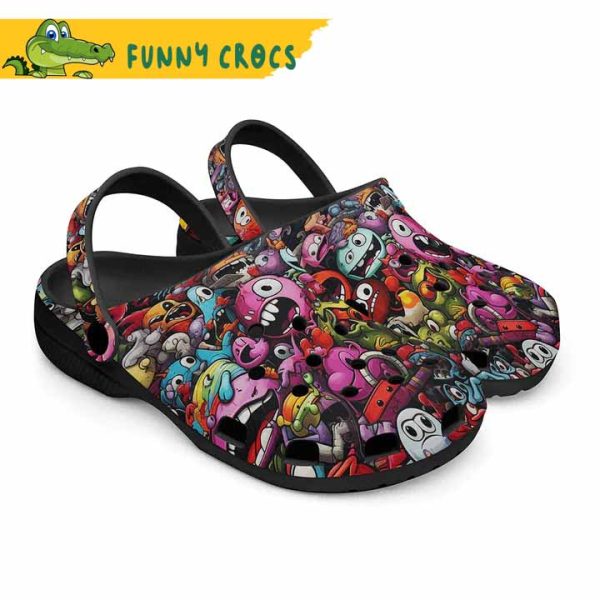 Monster Graffiti Crocs Shoes