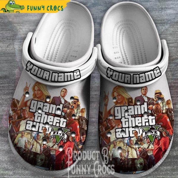 Personalized Grand Theft Auto V Crocs Shoes