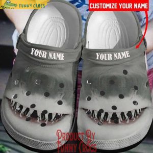 Personalized Jaws Grey Shark Crocs