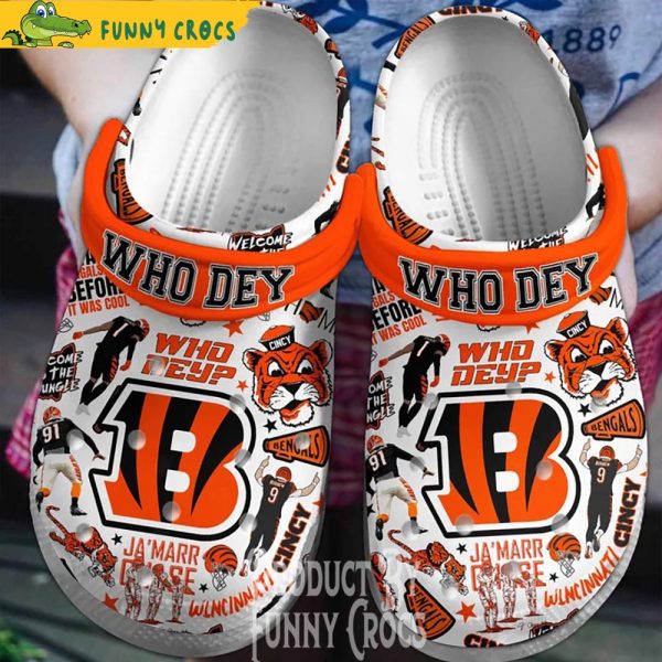 Who Dey Cincinnati Bengals Crocs Shoes