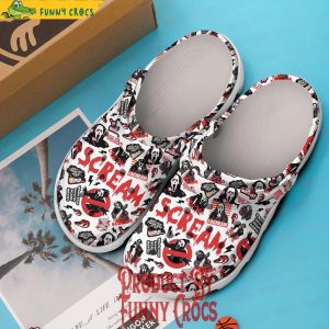 Scream Pattern Crocs Shoes