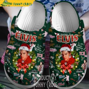 Blue Christmas Elvis Presley Crocs Clogs 2