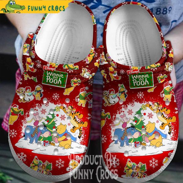 Disney Winnie The Pooh Christmas Crocs Shoes