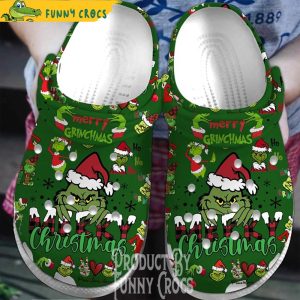 Ho Ho Ho Merry Christmas Grinch Crocs Clogs 1