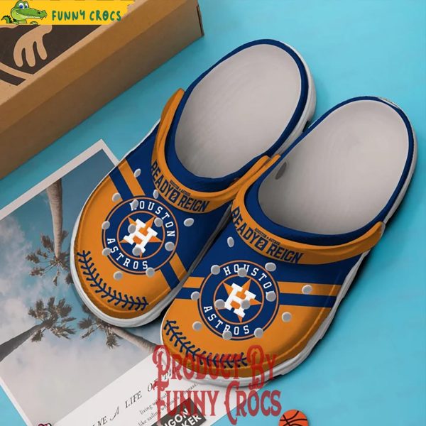 Houston Astros Ready 2 Reign Crocs Crocband Shoes