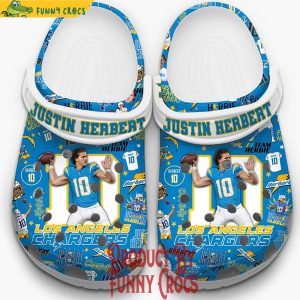 Justin Herbert Los Angeles Chargers Crocs 1