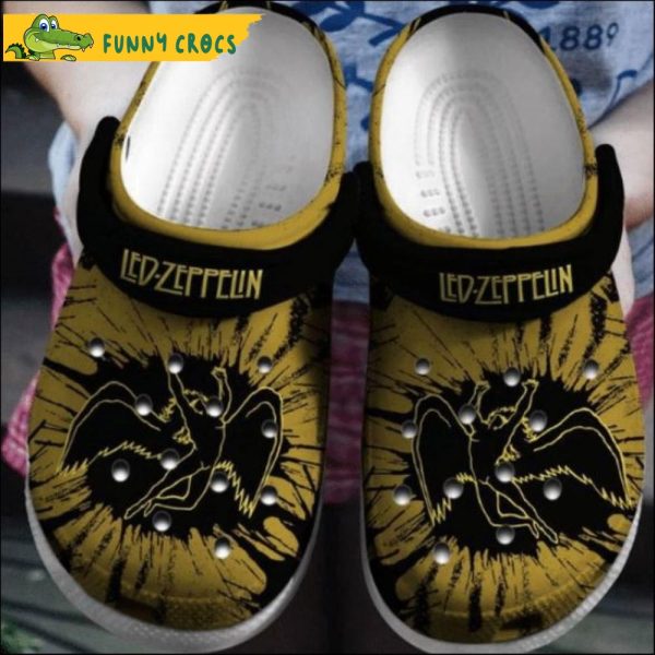 Led Zeppelin Rock Band Adult Crocs Shoes