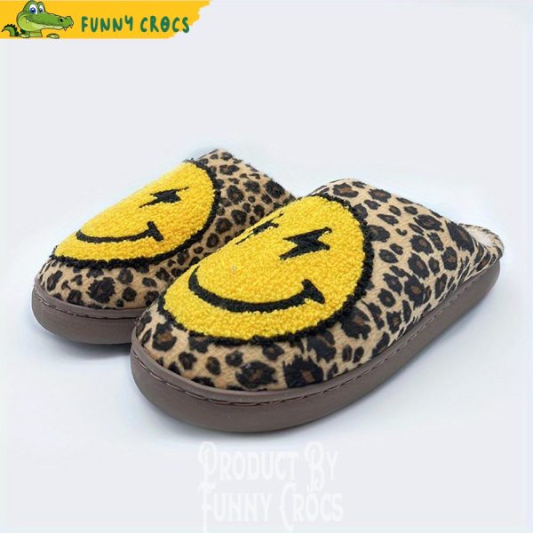 Lighting Eyes Smile Face Leopard Slippers