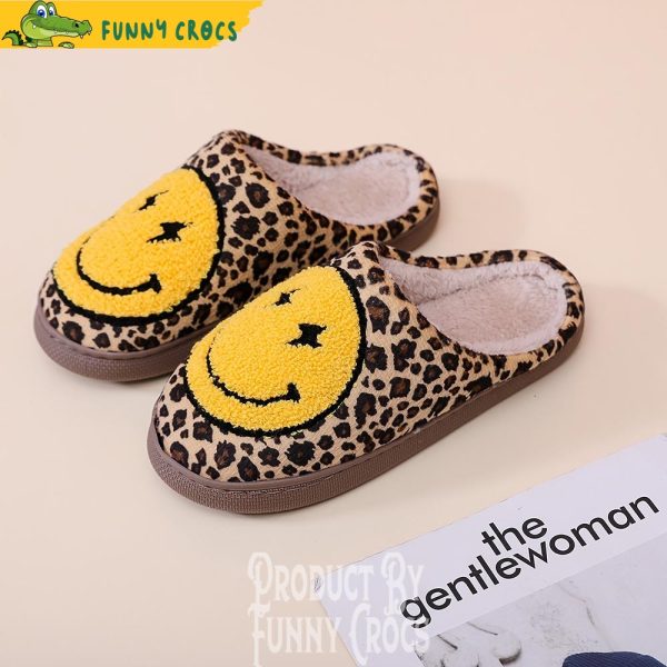 Lighting Eyes Smile Face Leopard Slippers