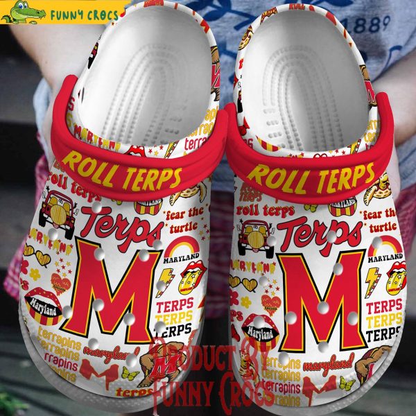 Maryland Terrapins Roll Terps Crocs Shoes