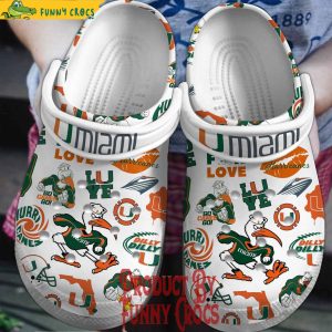 Miami Hurricanes NCAA Crocs Clogs