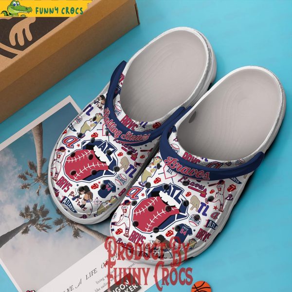 Rolling Stones Atlanta Braves Crocs Shoes