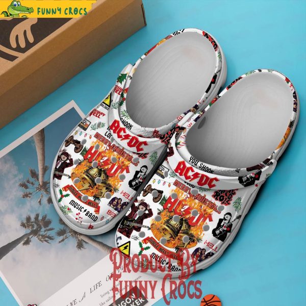 ACDC Band Merry Christmas Crocs