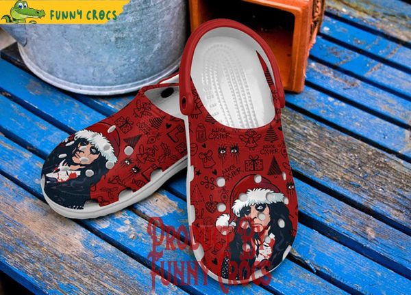 Alice Cooper Merry Christmas Crocs Shoes