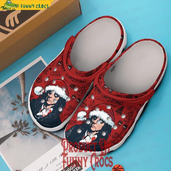 Alice Cooper Merry Christmas Crocs Shoes