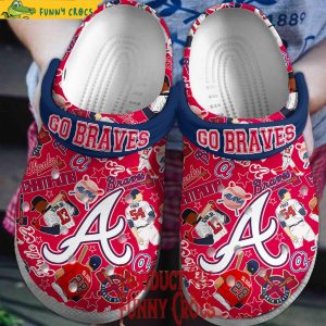 Atlanta Braves Red Crocs Shoes