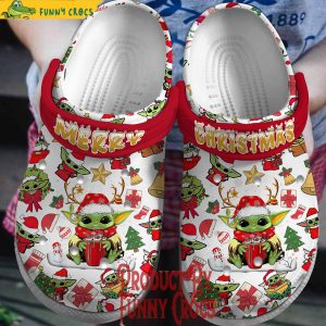 Baby Yoda Merry Christmas Crocs Shoes