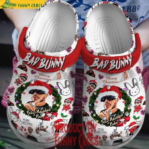 Bad Bunny Una Navidad Sin Ti Feliz Navidad Bebe Crocs Shoes