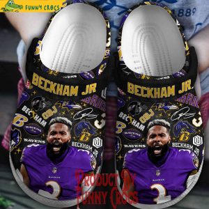 Baltimore Ravens Beckham Jr Crocs Shoes 1