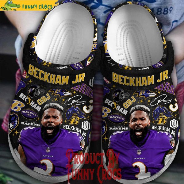 Baltimore Ravens Beckham Jr Crocs Shoes