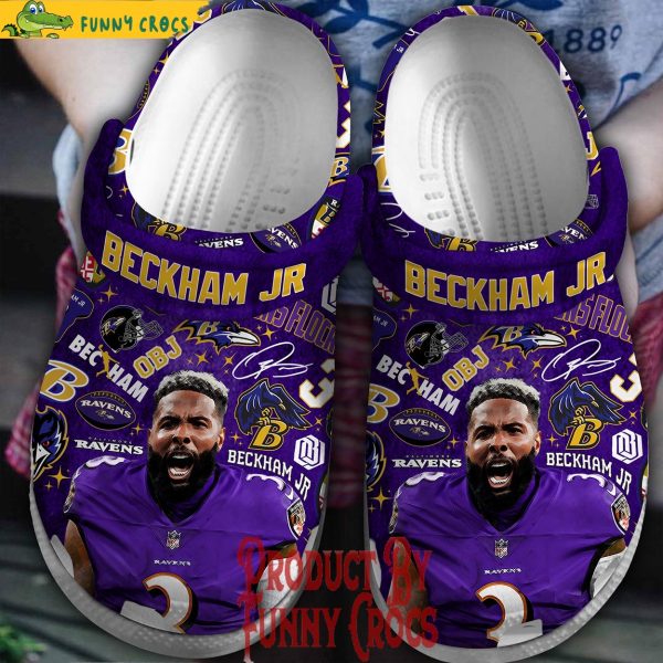 Baltimore Ravens Beckham Jr Crocs Slippers