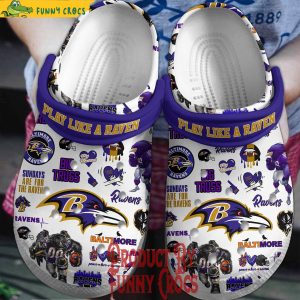 Baltimore Ravens Play Like A Raven Crocs Shoes 1