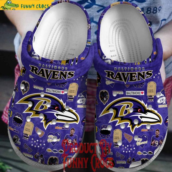 Baltimore Ravens Purple Crocs Slippers