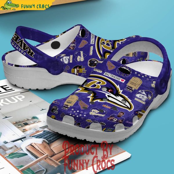 Baltimore Ravens Purple Crocs Slippers