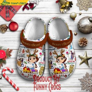 Beauty And The Beast Merry Christmas Crocs 1