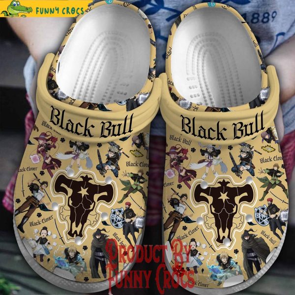 Black Clover Black Bull Yellow Crocs
