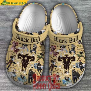Black Clover Black Bull Yellow Crocs