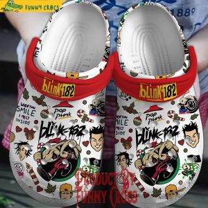 Blink 182 Christmas Crocs Shoes Crocband