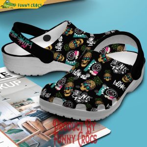 Blink 182 Pineapple Skull Crocs