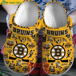 Boston Bruins Yellow Crocs