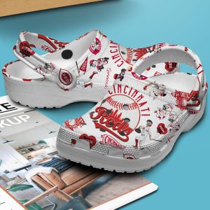 Cincinnati Reds White Crocs