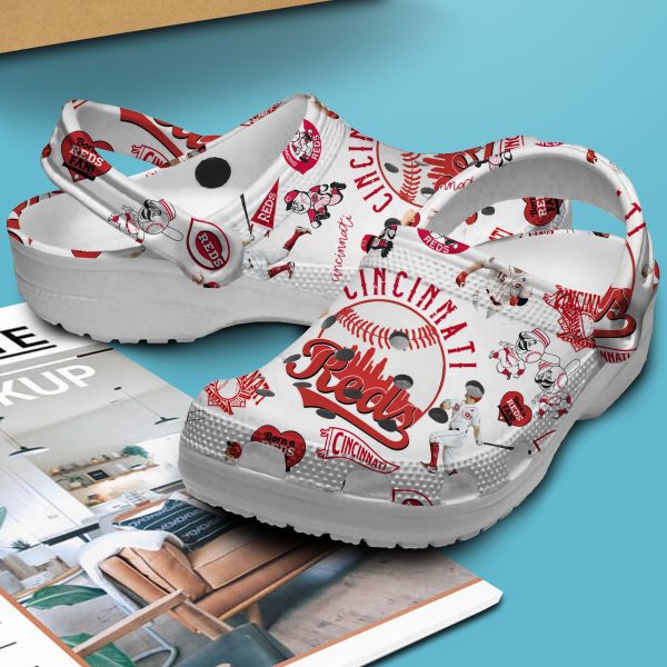 Cincinnati Reds White Crocs