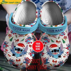 Custom Merry Christmas Gifts Stitch Crocs Shoes