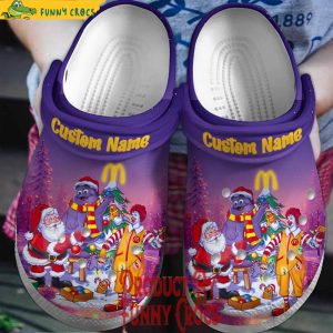 Custom Name Mcdonald Christmas Crocs 1