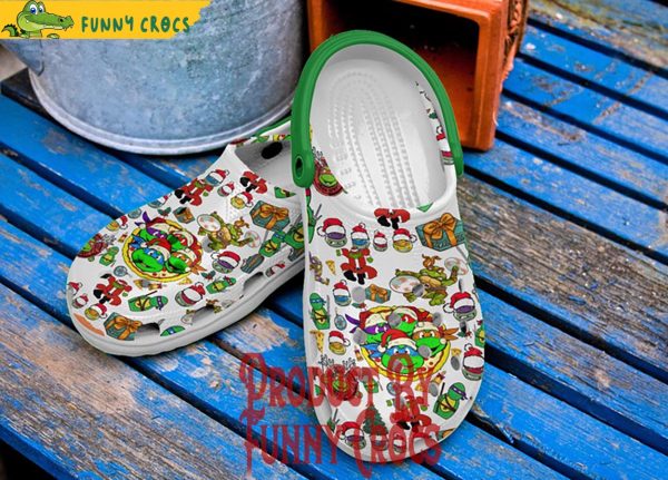 Custom Name Merry Christmas Ninja Turtle Crocs