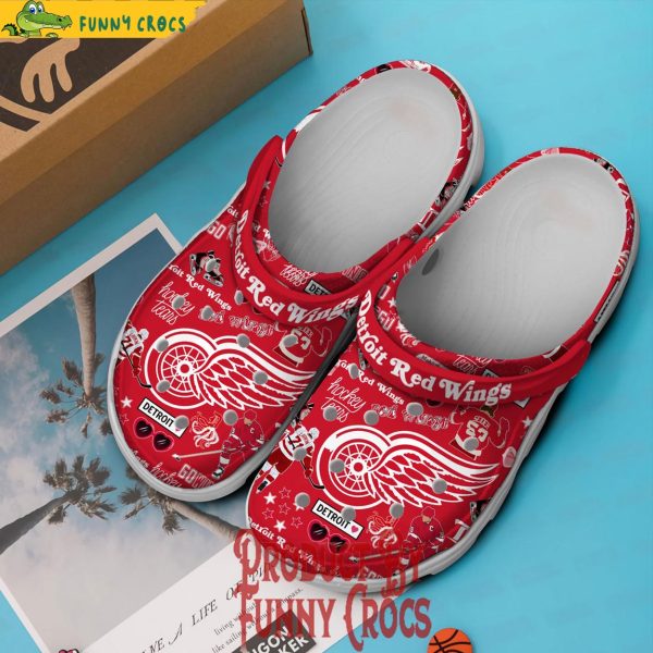 Detroit Red Wings Red Crocs Shoes