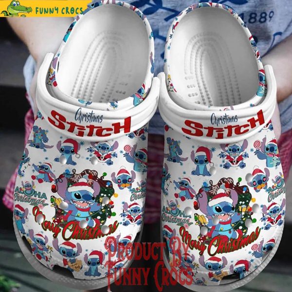 Disney Stitch Christmas Crocs Clog Shoes