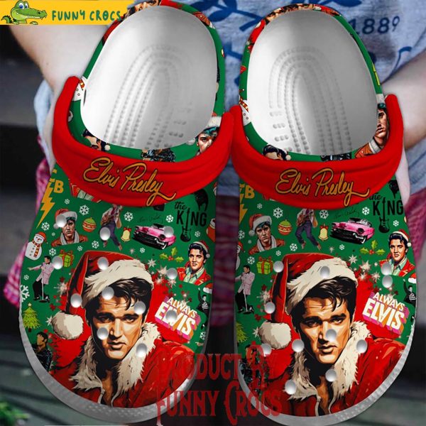 Elvis Presley Always On My Mind Christmas Crocs