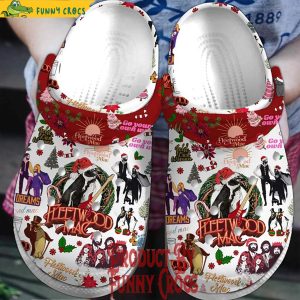 Fleetwood Mac Christmas White Crocs