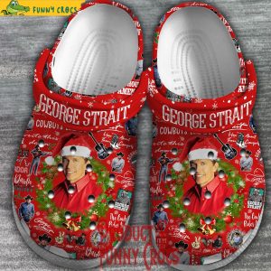 George Strait Merry Christmas Red Crocs 3